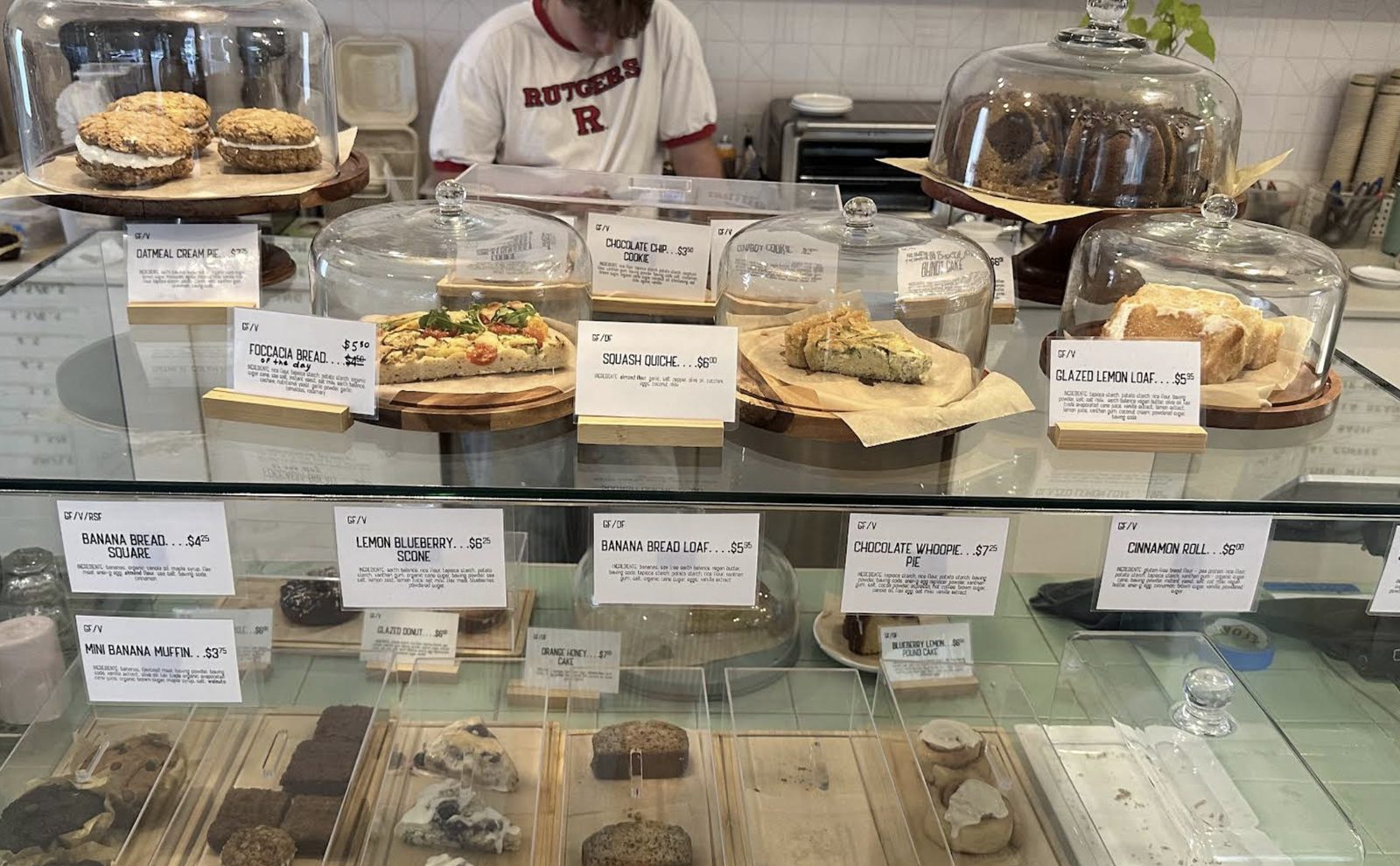 Gluten-free and vegan pastry case at Gati Cafe in East Austin